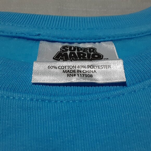 Nintendo Super Mario Kids Girl's Boy's Long Sleeve Fleece Sweatshirt Blue S 6-6X - Picture 9 of 10